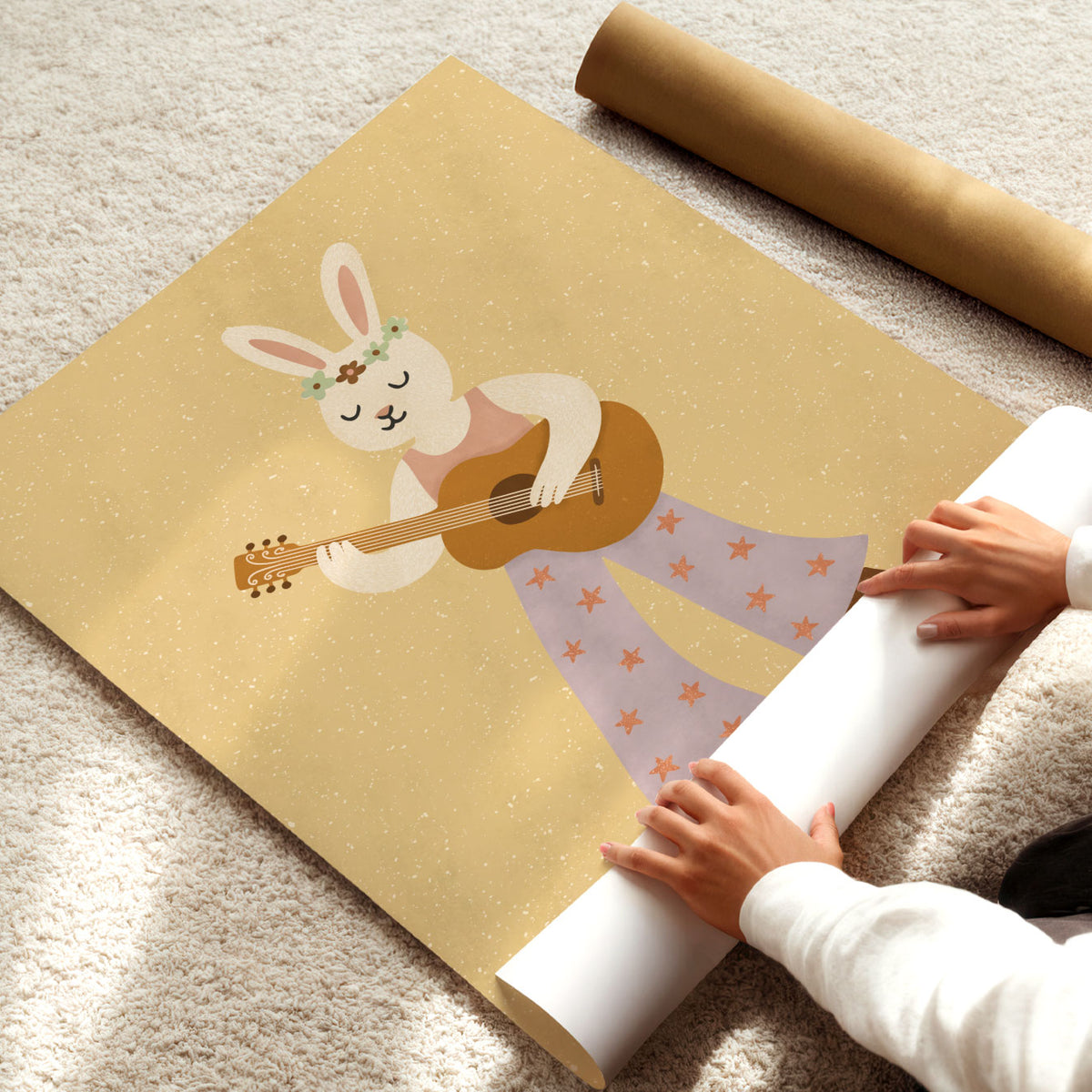 Guitar Rabbit Poster