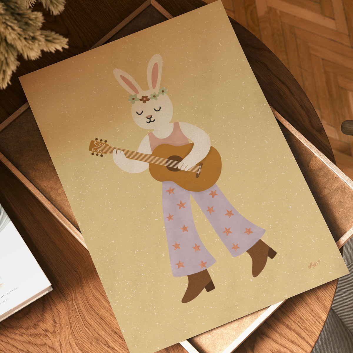 Guitar Rabbit Poster