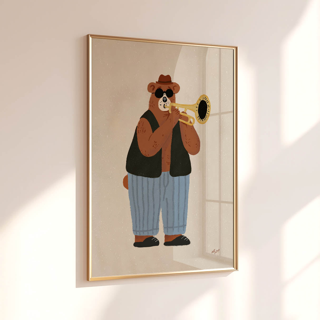 Jazz Bear Poster