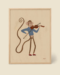 Póster Mono Violinista