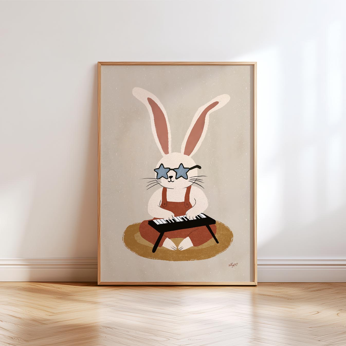 Little Keyboard Bunny Poster
