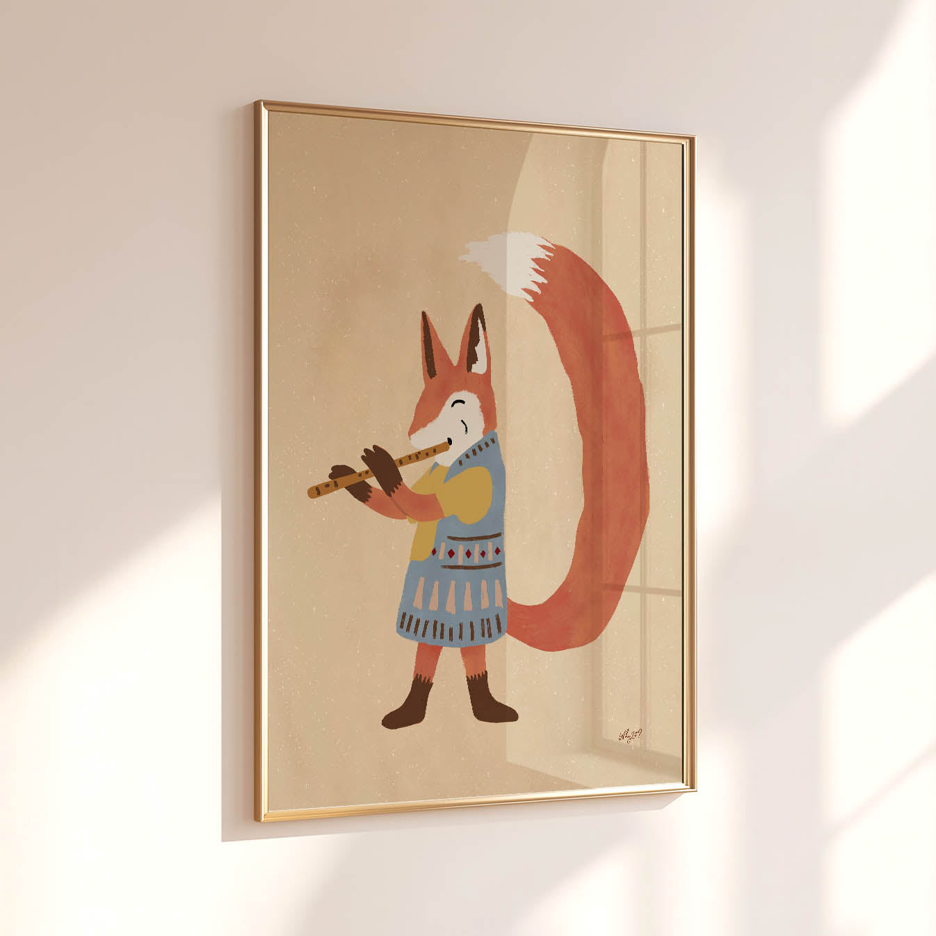 Little Fox Flute Poster