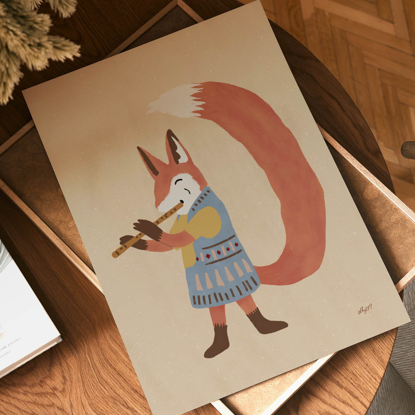 Little Fox Flute Poster