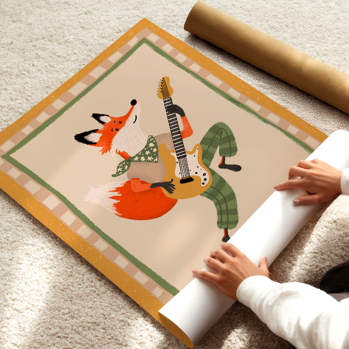 Guitar Fox Poster