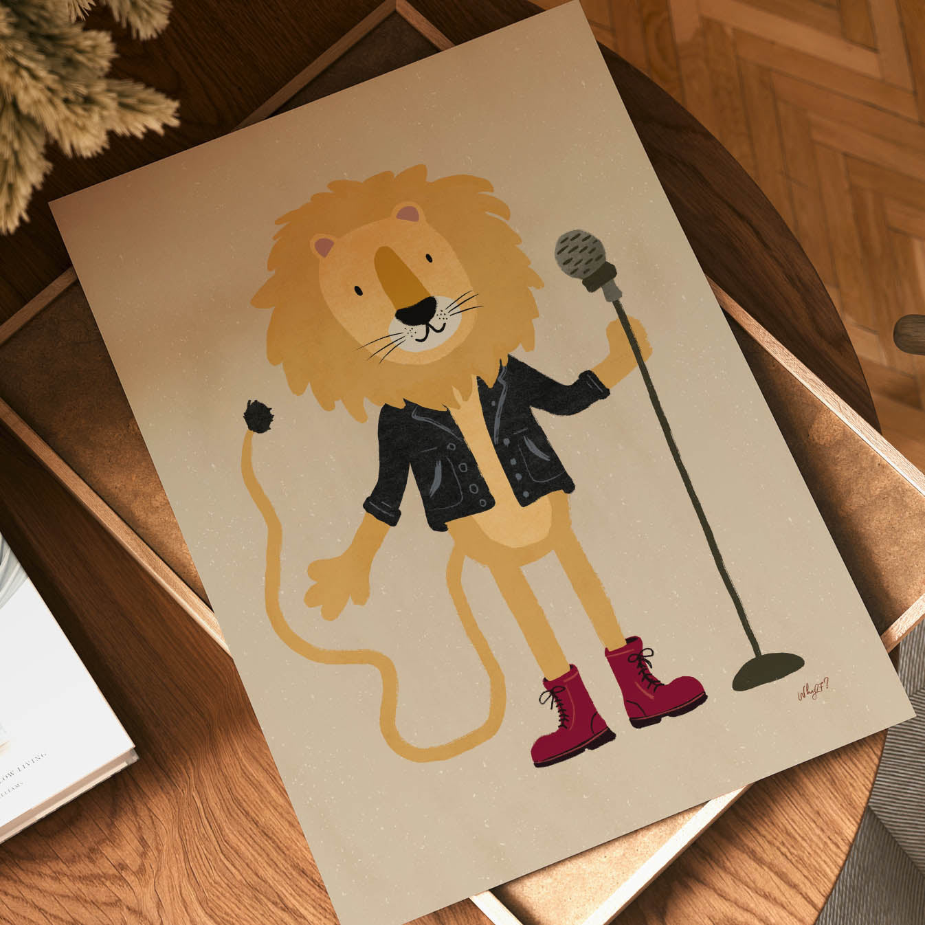 Rock Sänger Löwe Poster