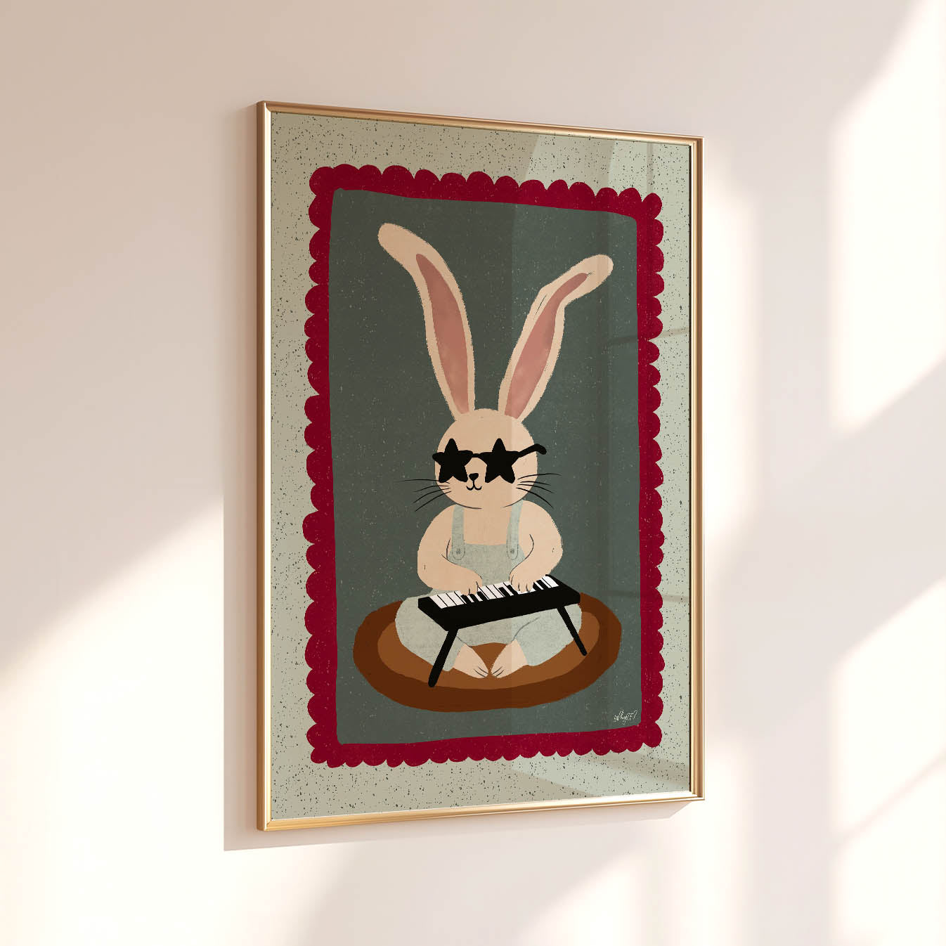 Happy Keys Bunny Poster