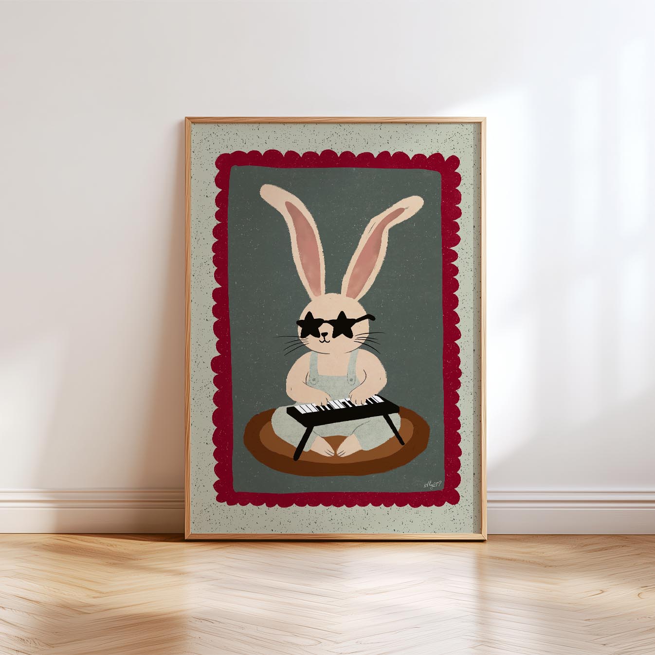 Happy Keys Bunny Poster