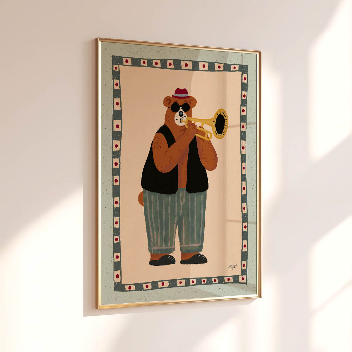 Cool Jazz Bear Poster