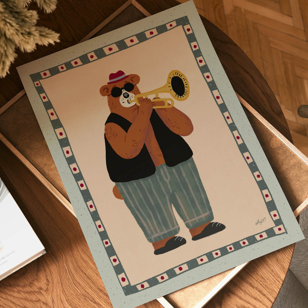 Cool Jazz Bear Poster