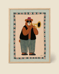 Póster Oso de Jazz