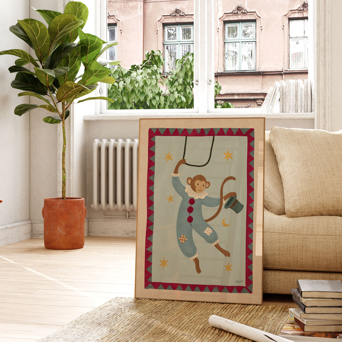 Circus Monkey Poster