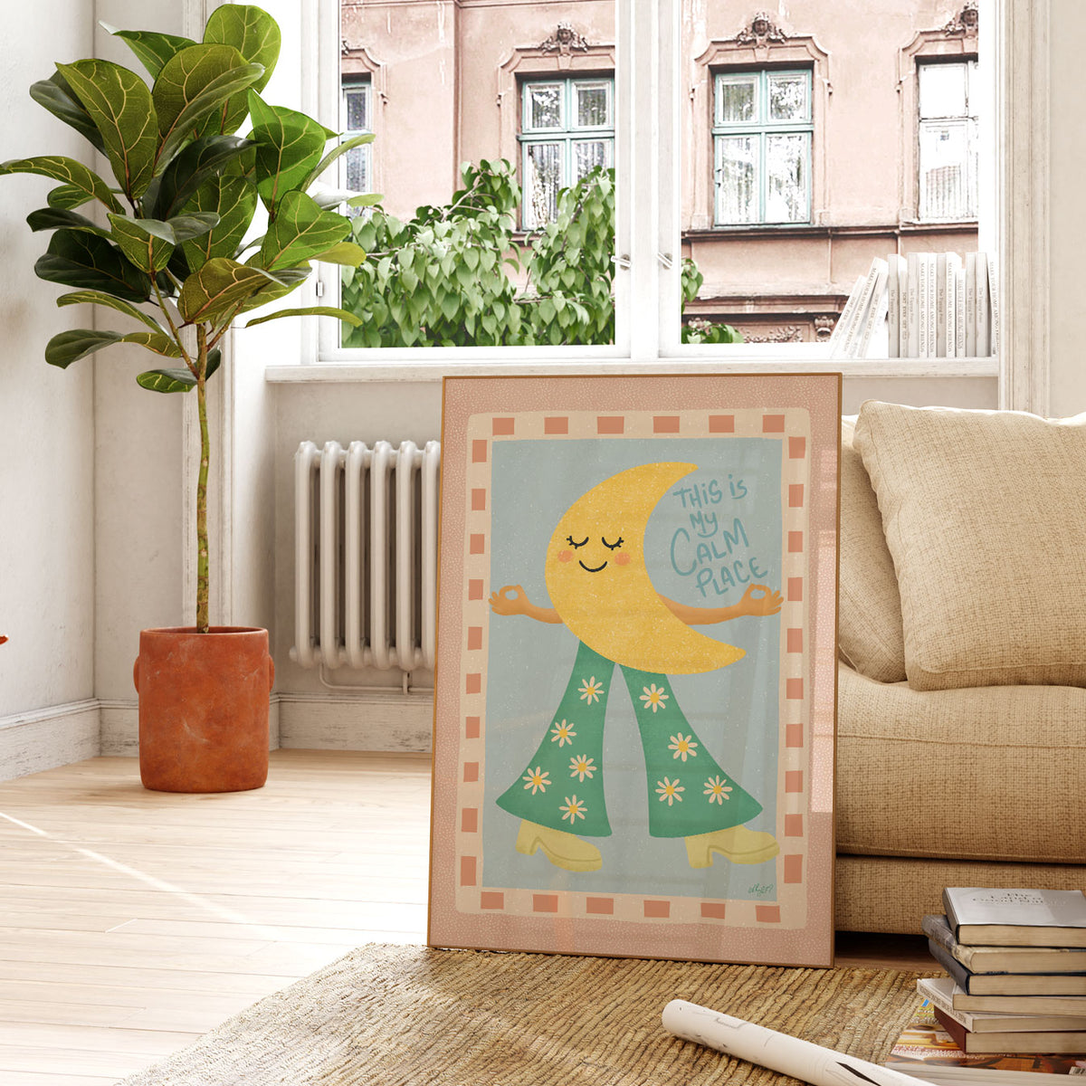 Moon And Stars Poster