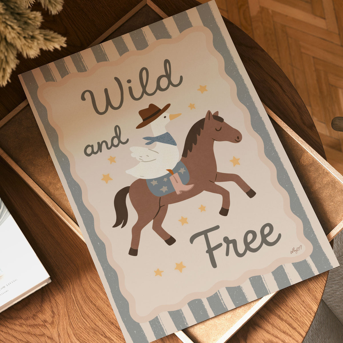 Wild And Free Cream Poster