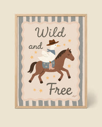 Wild And Free Cream Poster