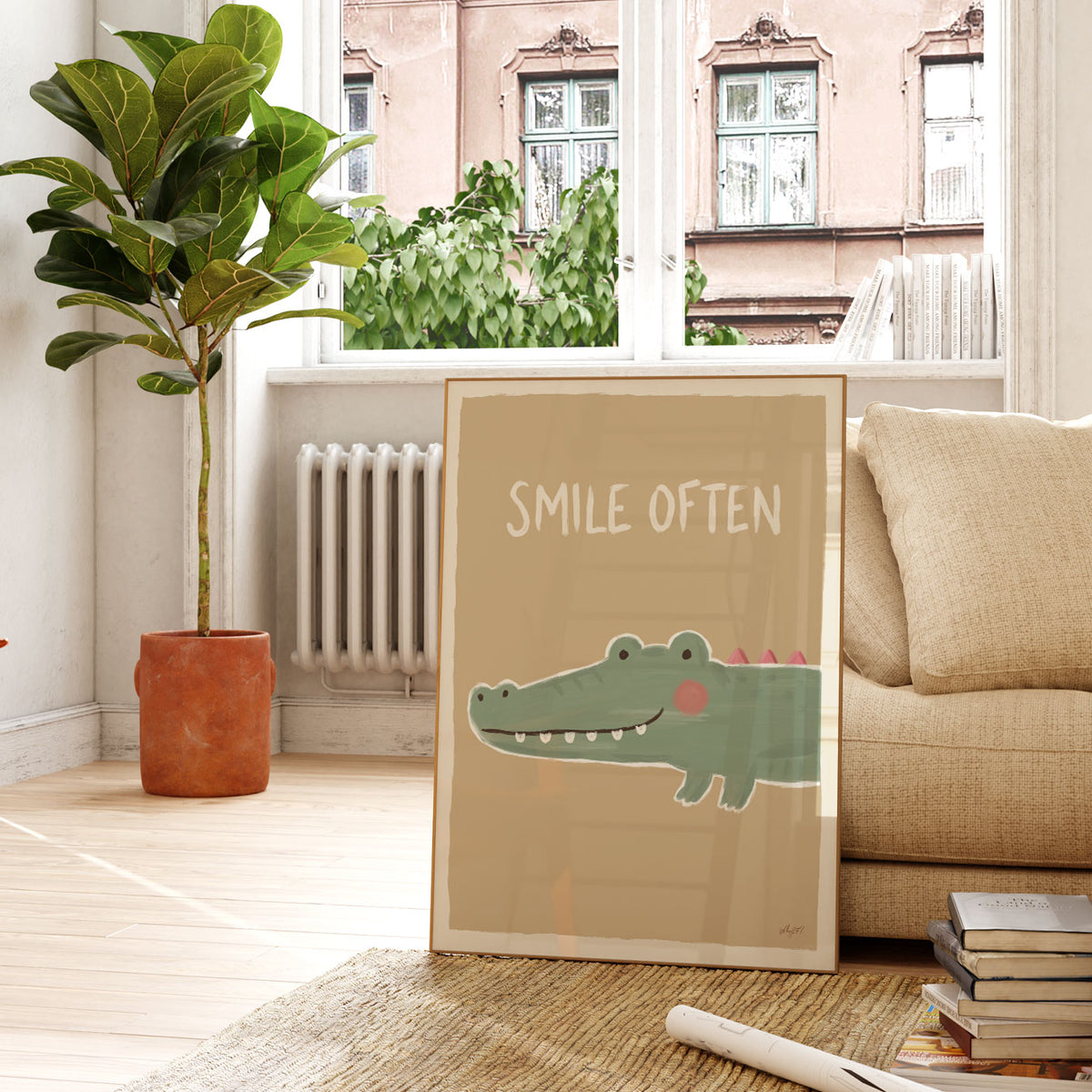 Smile Often Crocodile Poster