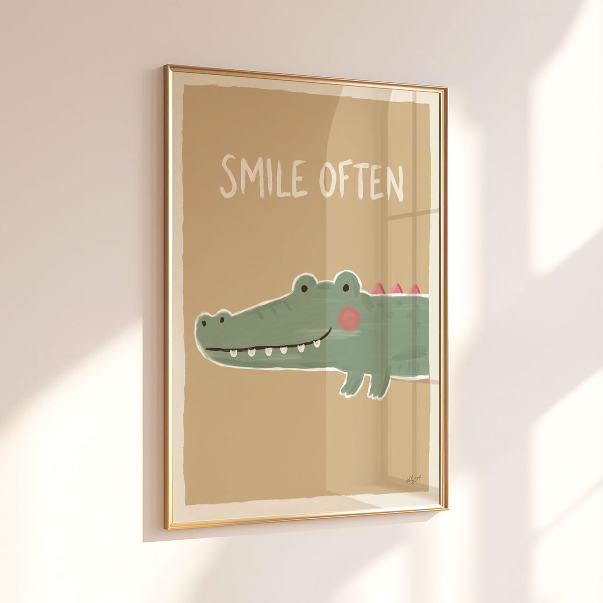 Smile Often Crocodile Poster