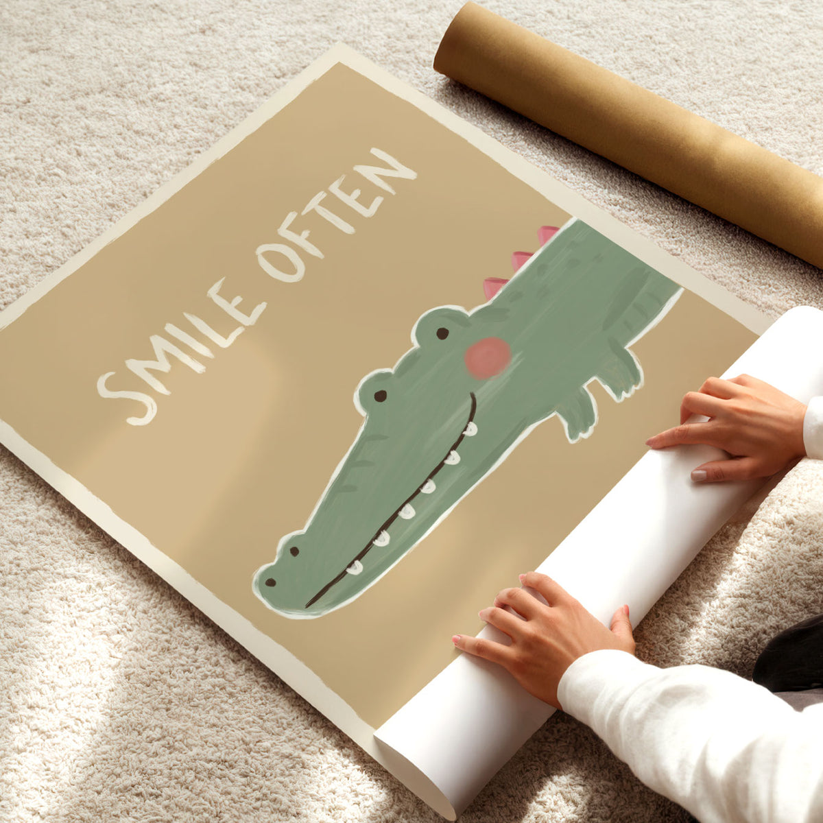 Smile Often Crocodile Poster