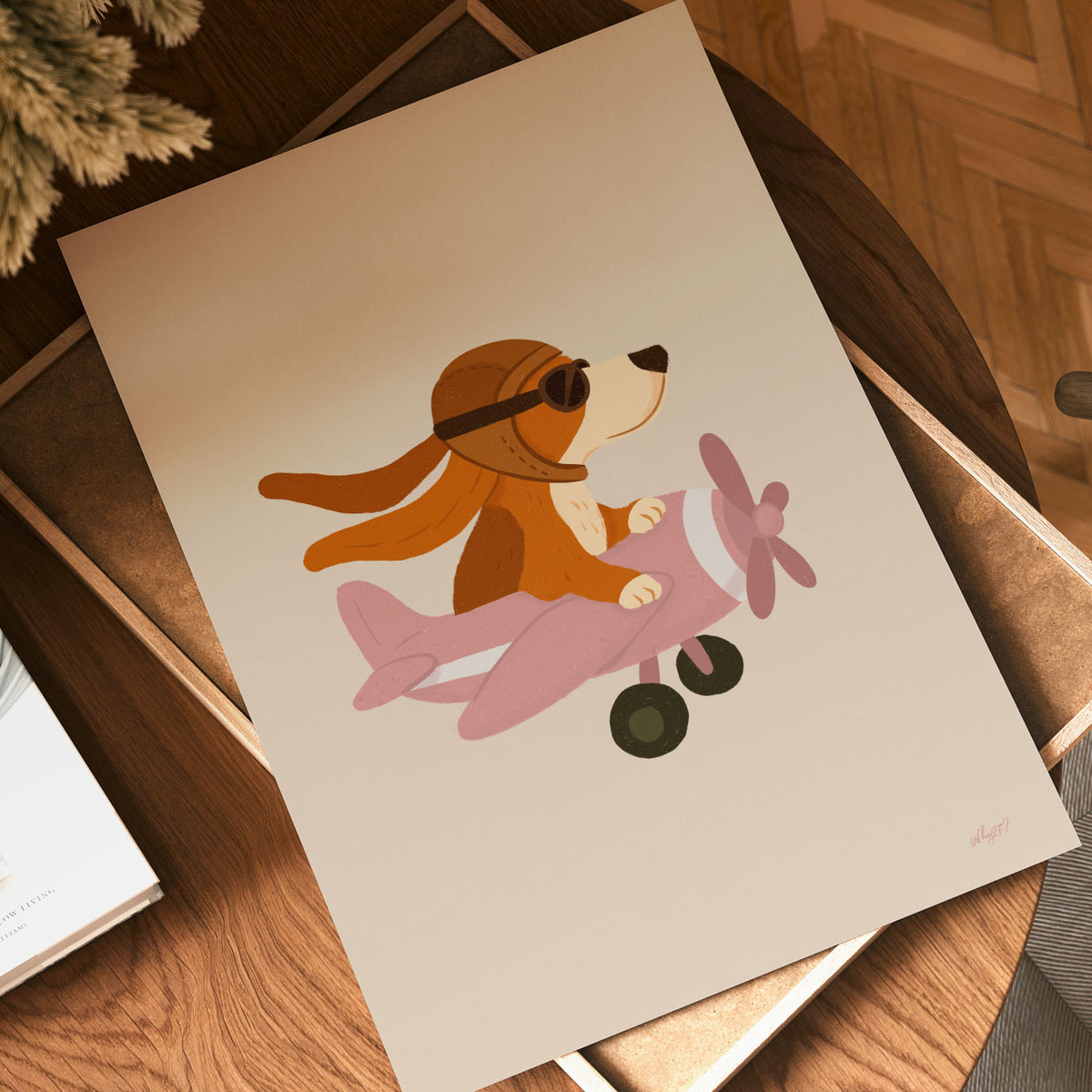 Dog In A Plane Poster