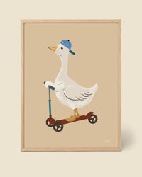 Poster Oie en Trottinette