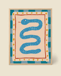 Affiche Serpent Bleu