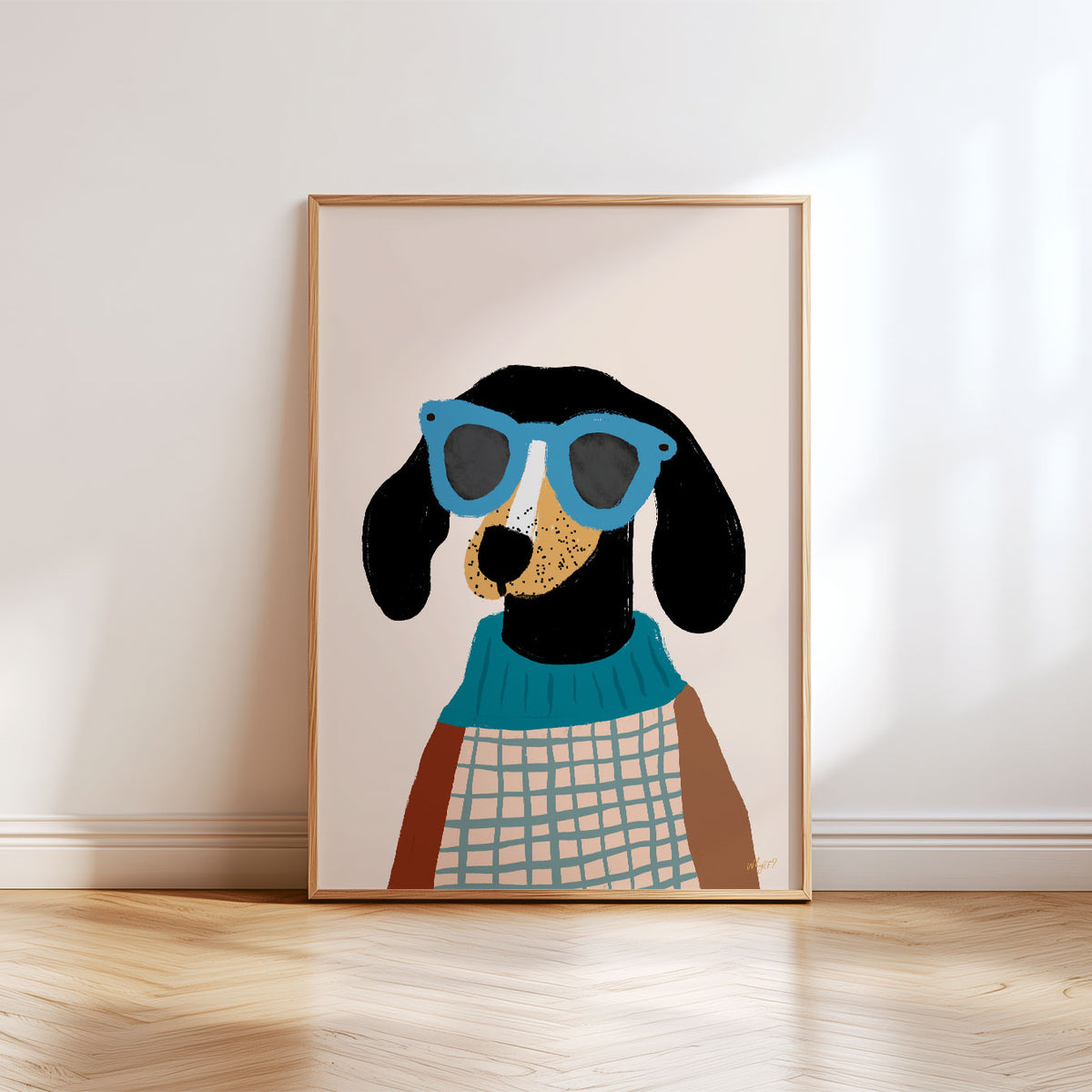 Cardigan Dog Blue Poster