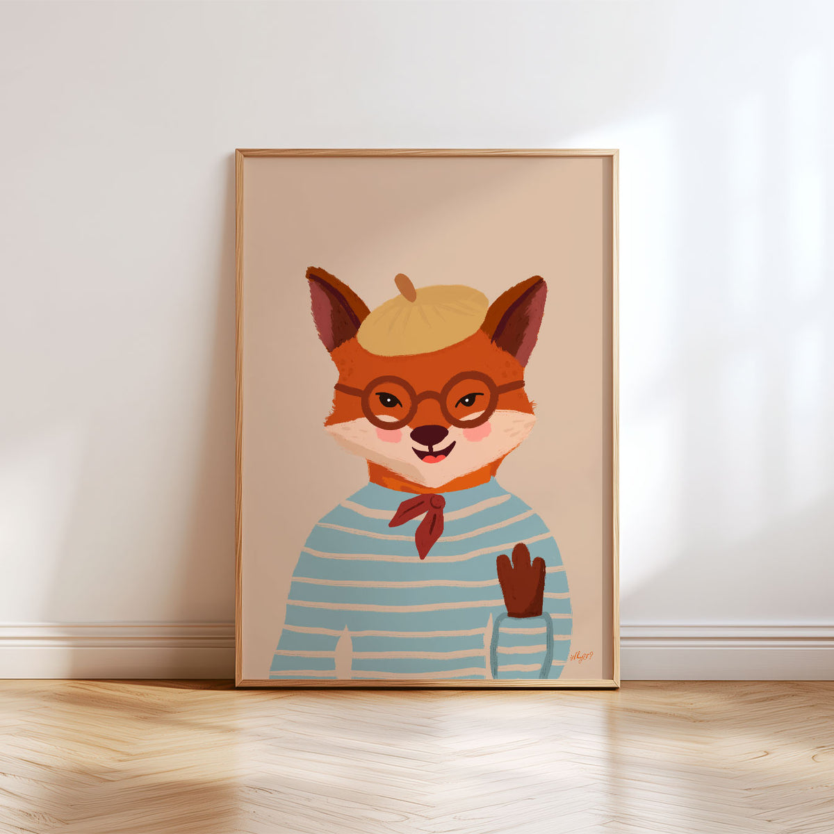 Poet Fox Poster