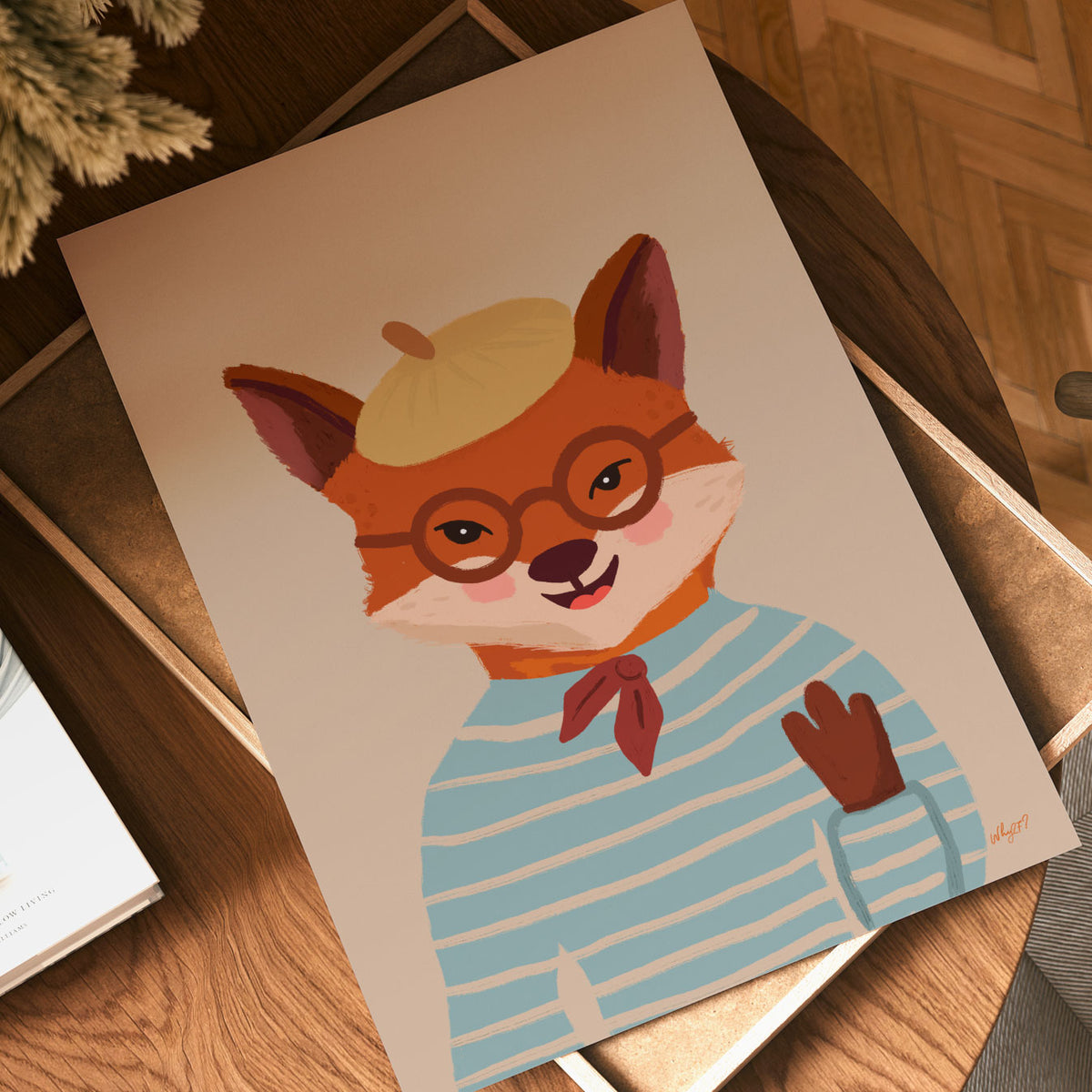 Poet Fox Poster
