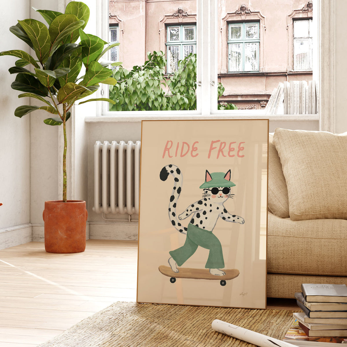 Ride Free Katzen-Poster