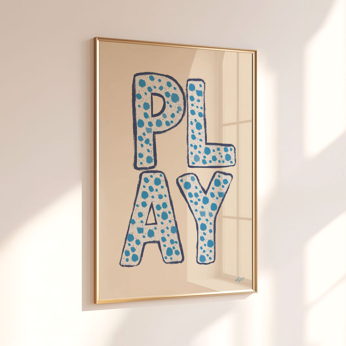 Play Blue Letters Poster