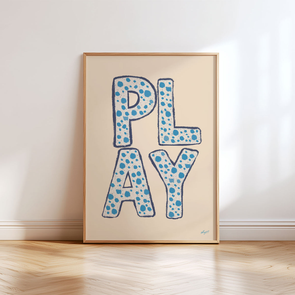 Play Blue Letters Poster