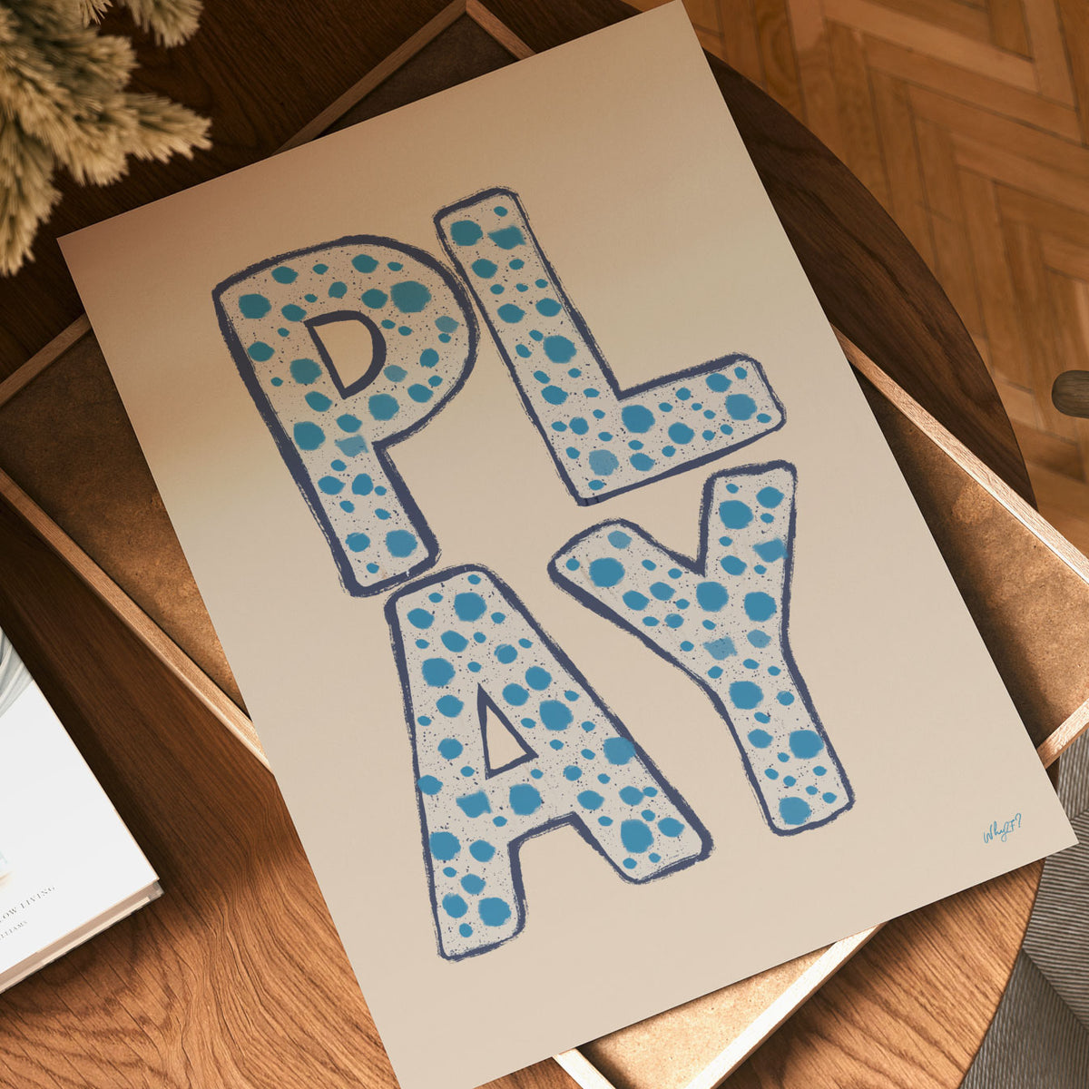 Play Blue Letters Poster