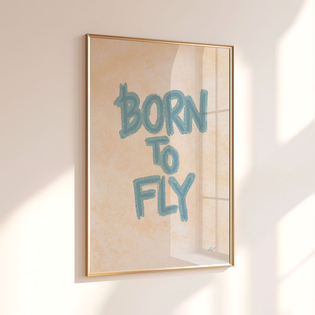 Born To Fly Blue Poster
