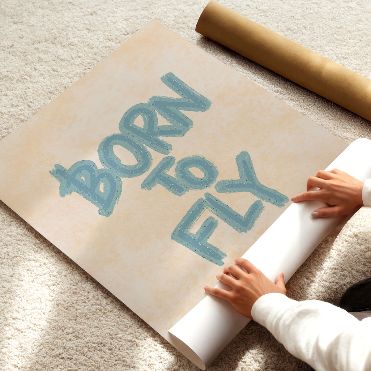 Born To Fly Blue Poster