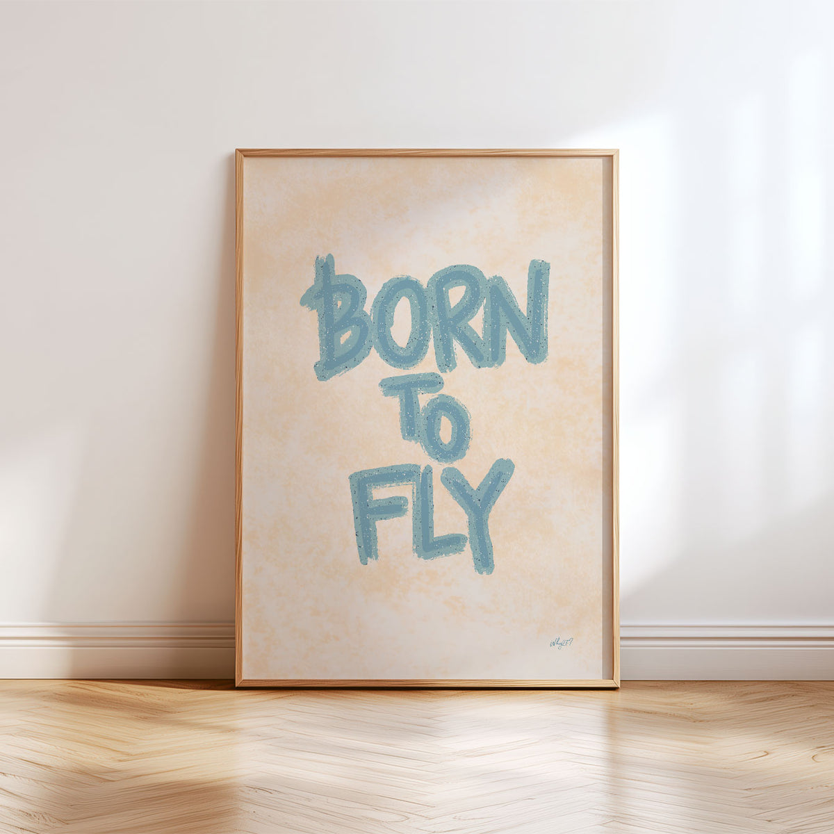 Born To Fly Blue Poster