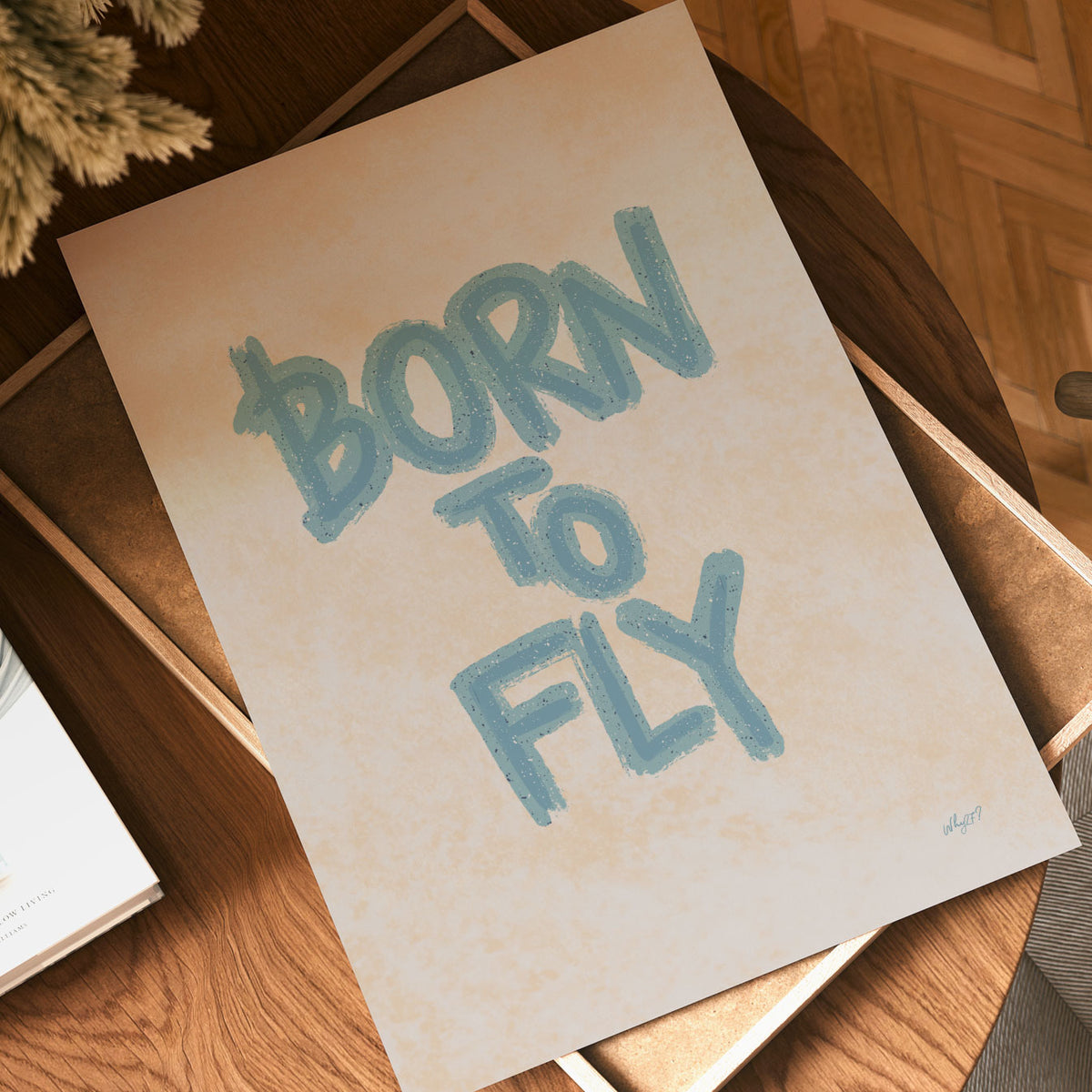 Born To Fly Blue Poster