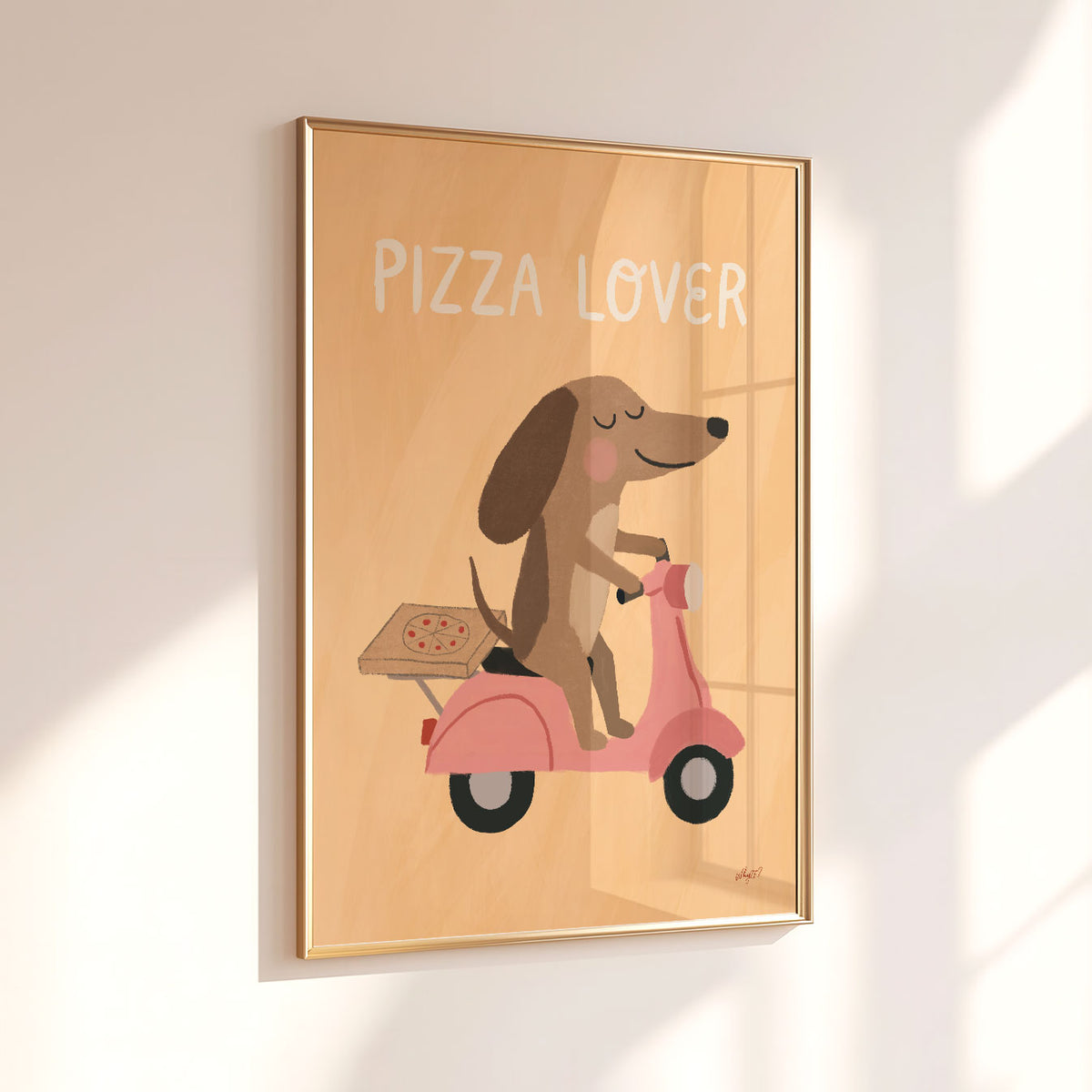 Pizza Lover Dog Poster