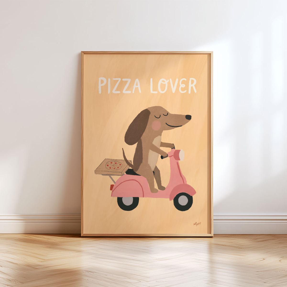Pizza Lover Dog Poster