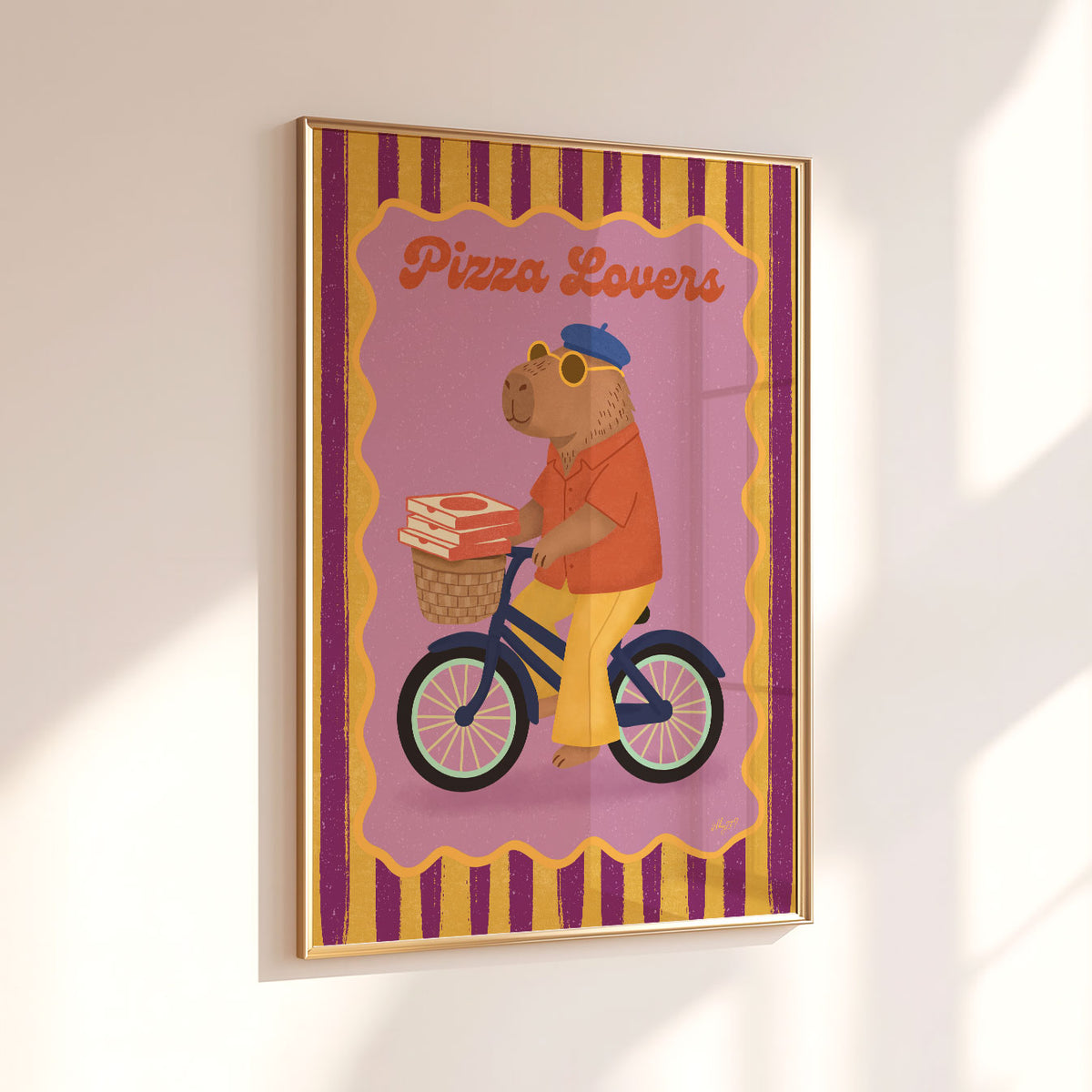 Pizza Capybara Poster