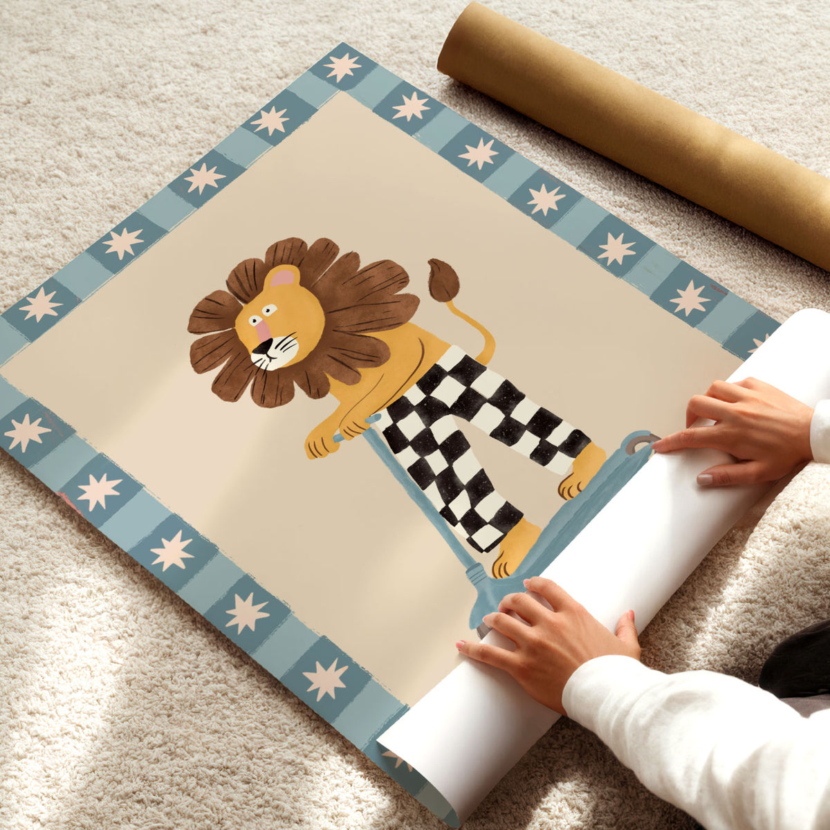 Star Scooter Lion Poster