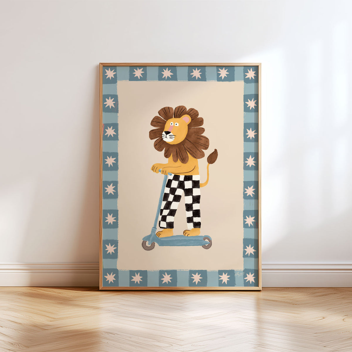 Star Scooter Lion Poster