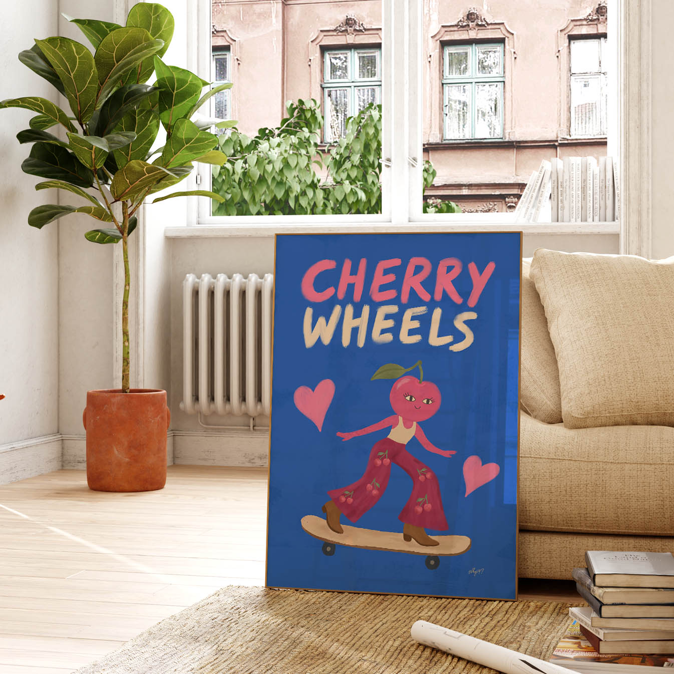 Cherry Skater Poster