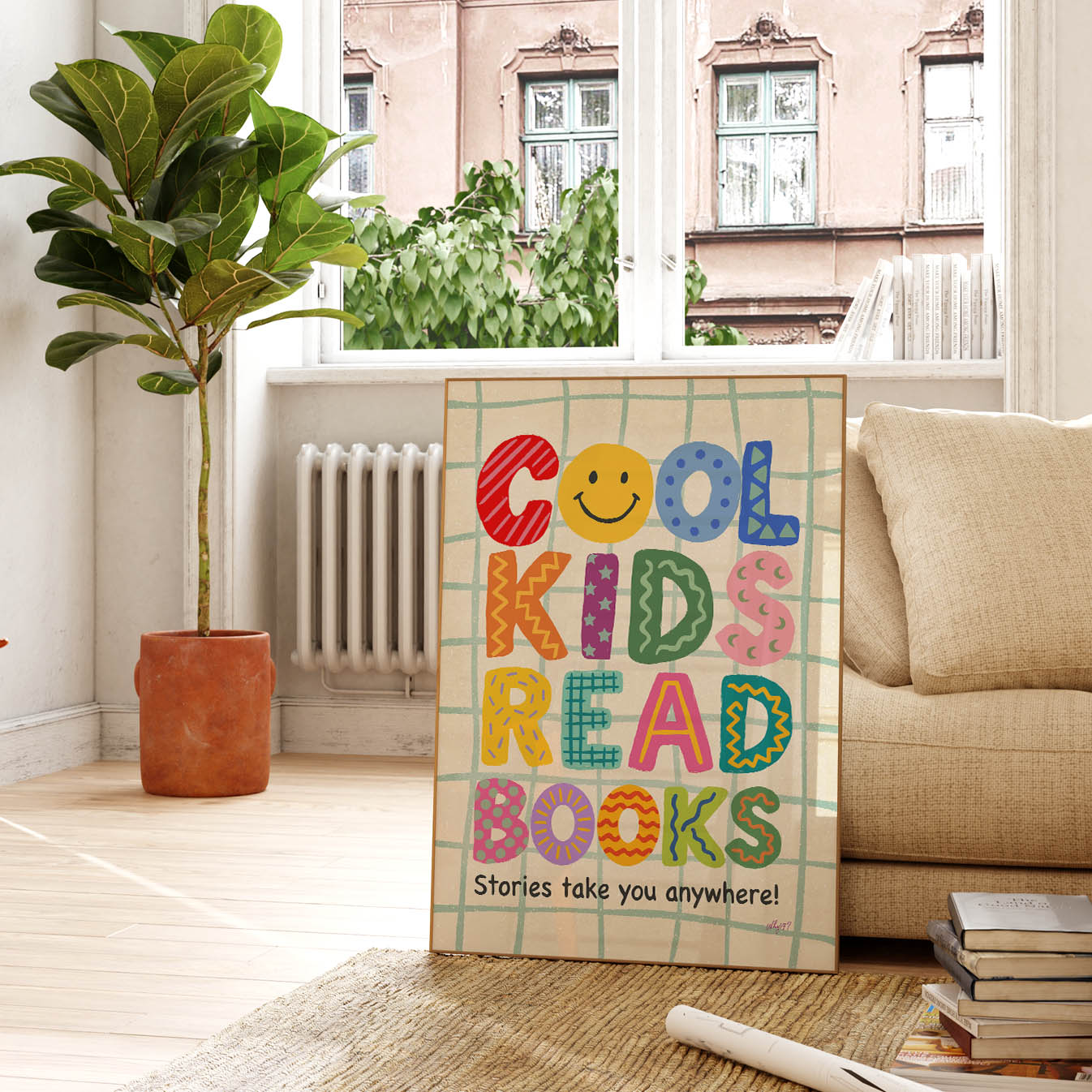 Cool Kids Read Books Poster
