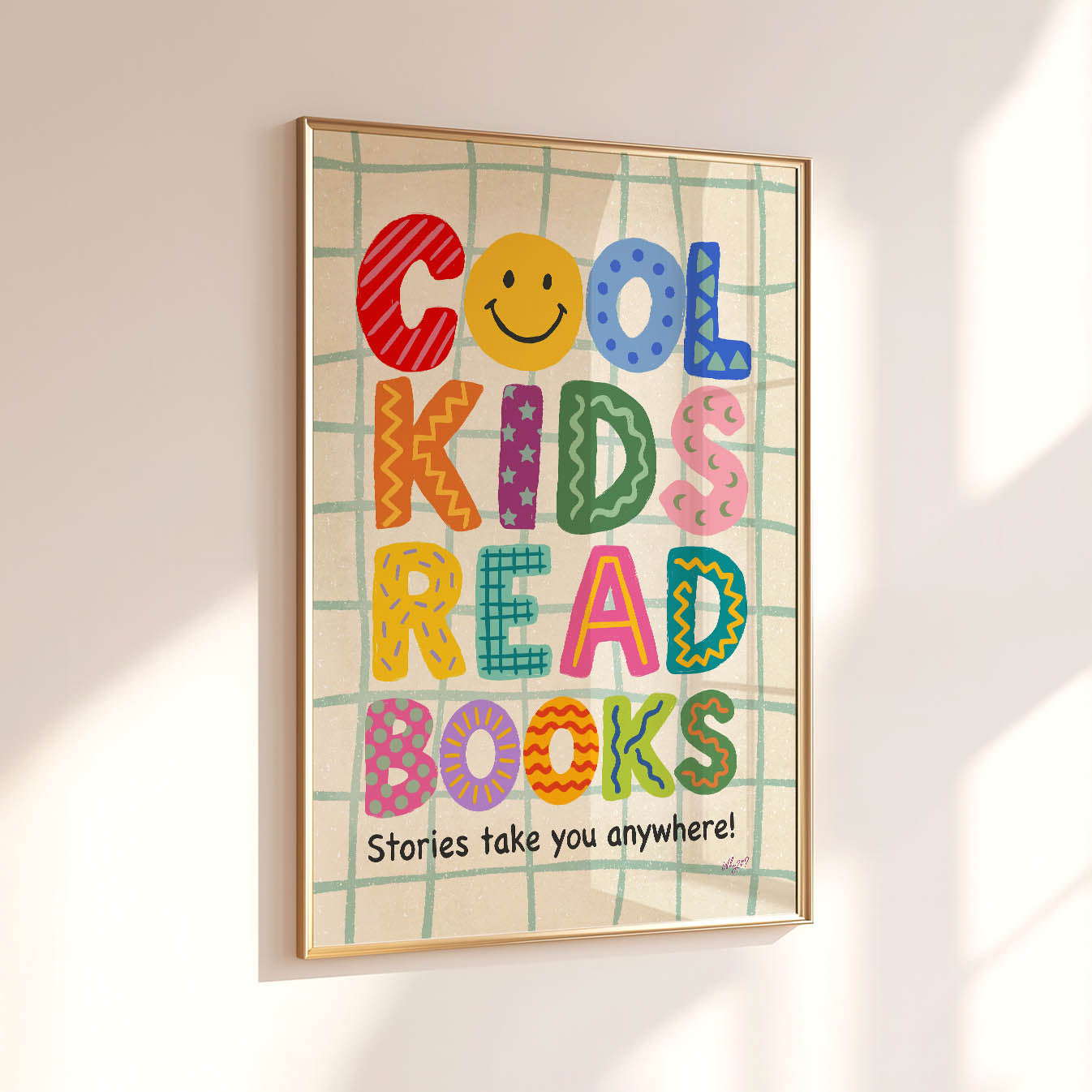 Cool Kids Read Books Poster