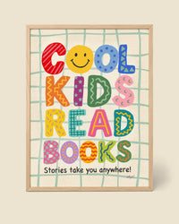 Affiche Cool Kids Read Books pour chambre d'enfant