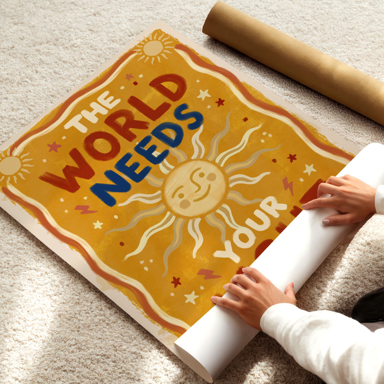 Die Welt braucht dein Licht Plakat