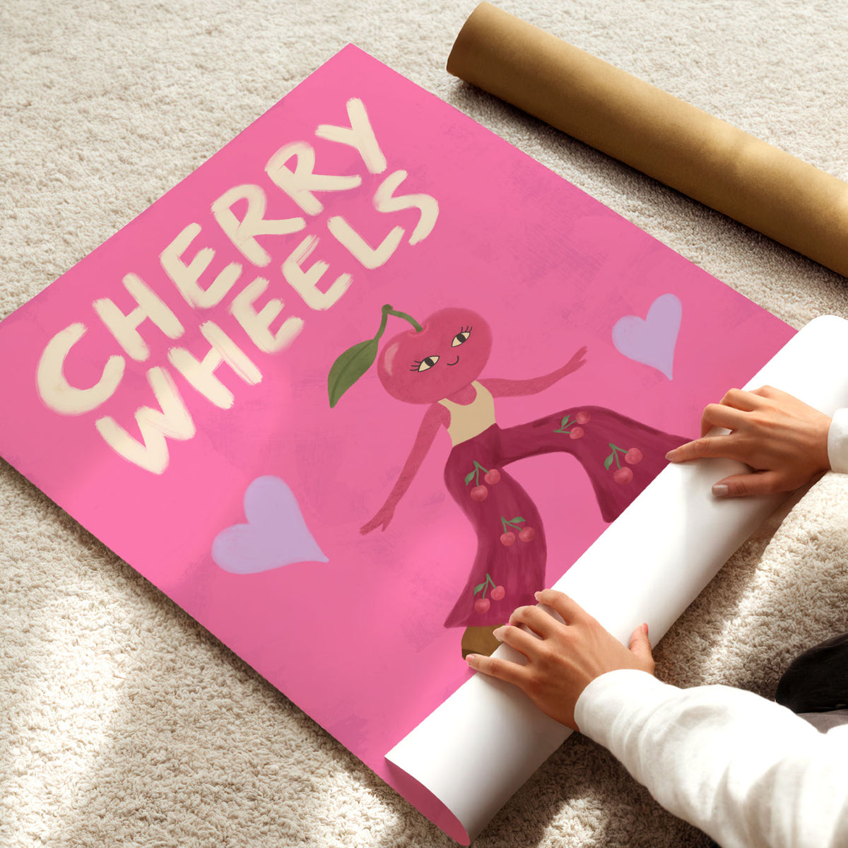 Cherry Wheels Poster