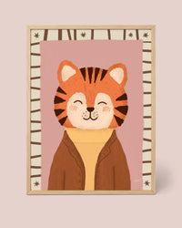Poster Tigre Chic Crème