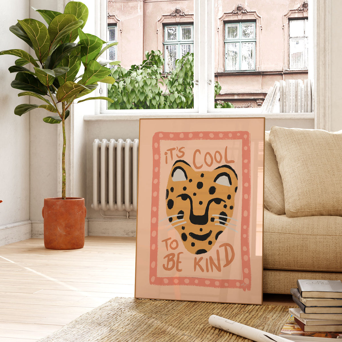 Cool To Be Kind Pink Poster