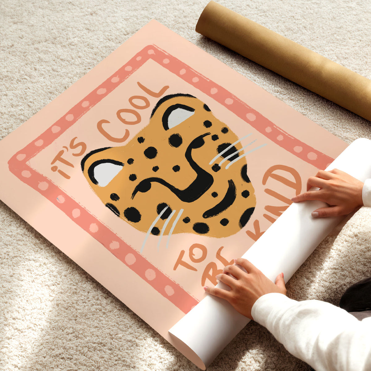 Cool To Be Kind Pink Poster