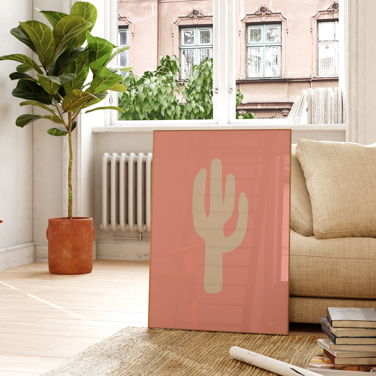 Pink Cactus Poster